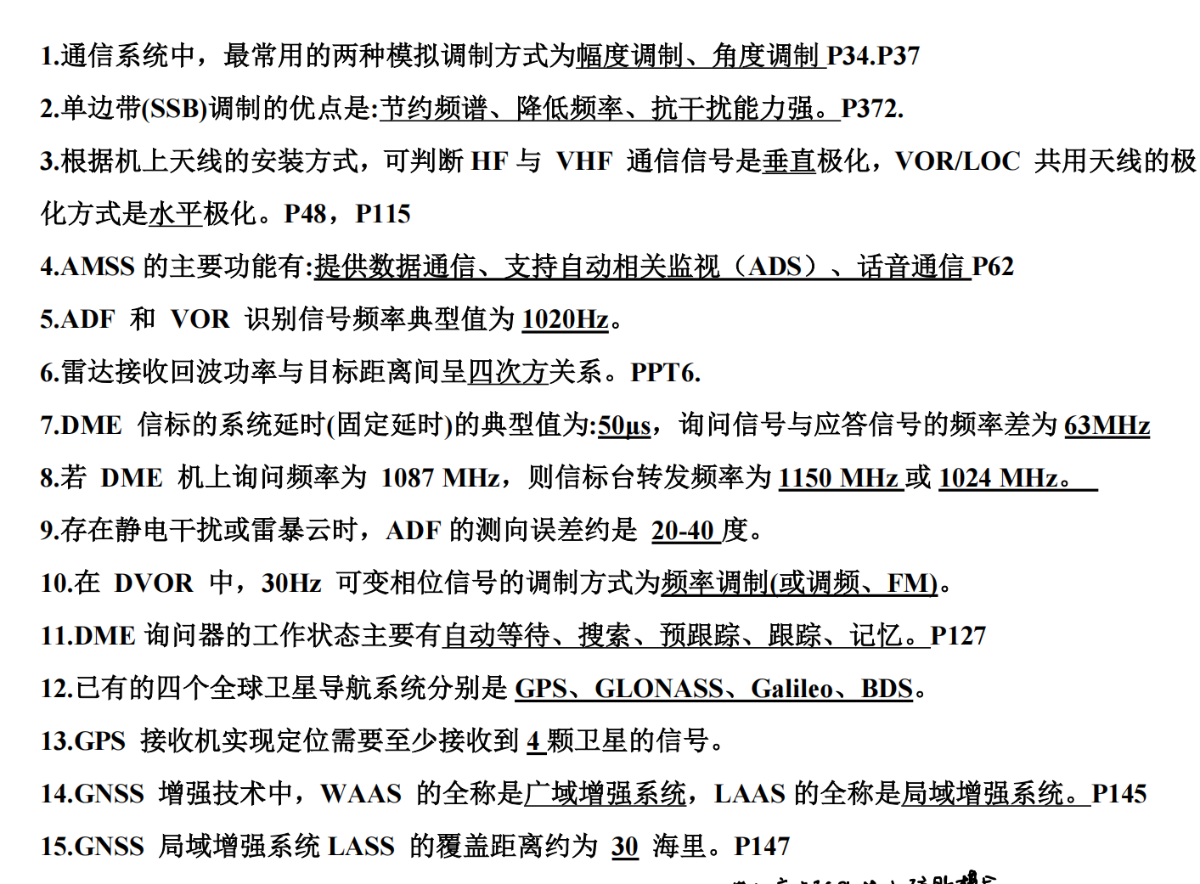 民航通信系统系统-复习要点的答案